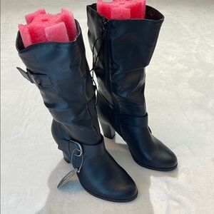 STYLE & COMPANY SIZE 6.5 Black Knee-High Boots